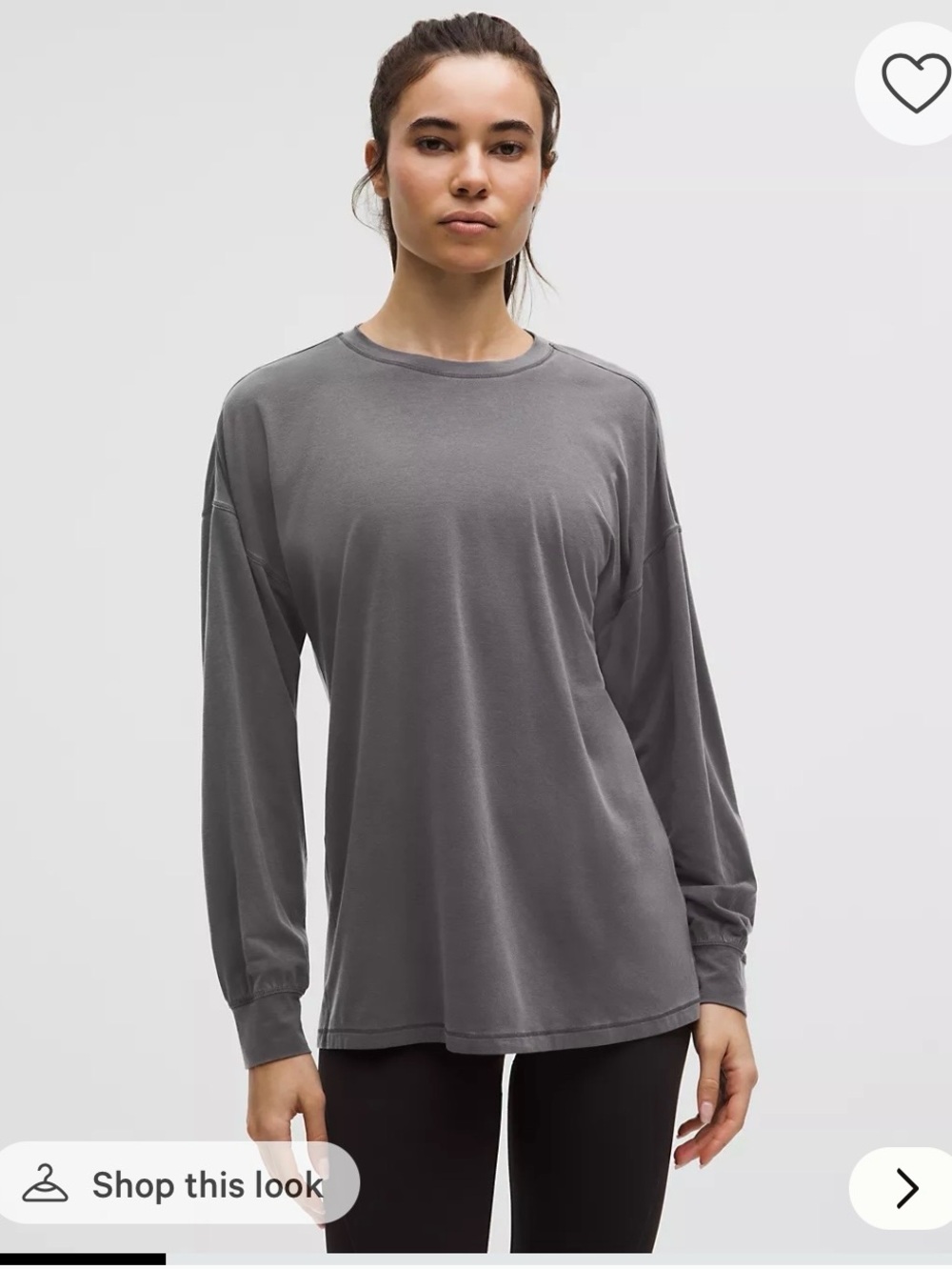 NWT lululemon athletica Long-Sleeve Crewneck Shirt - Gray
